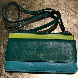 Fossil crossbody wallet purse